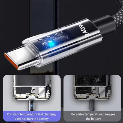 Premium 240W Nylon USB Type C Charging Cable